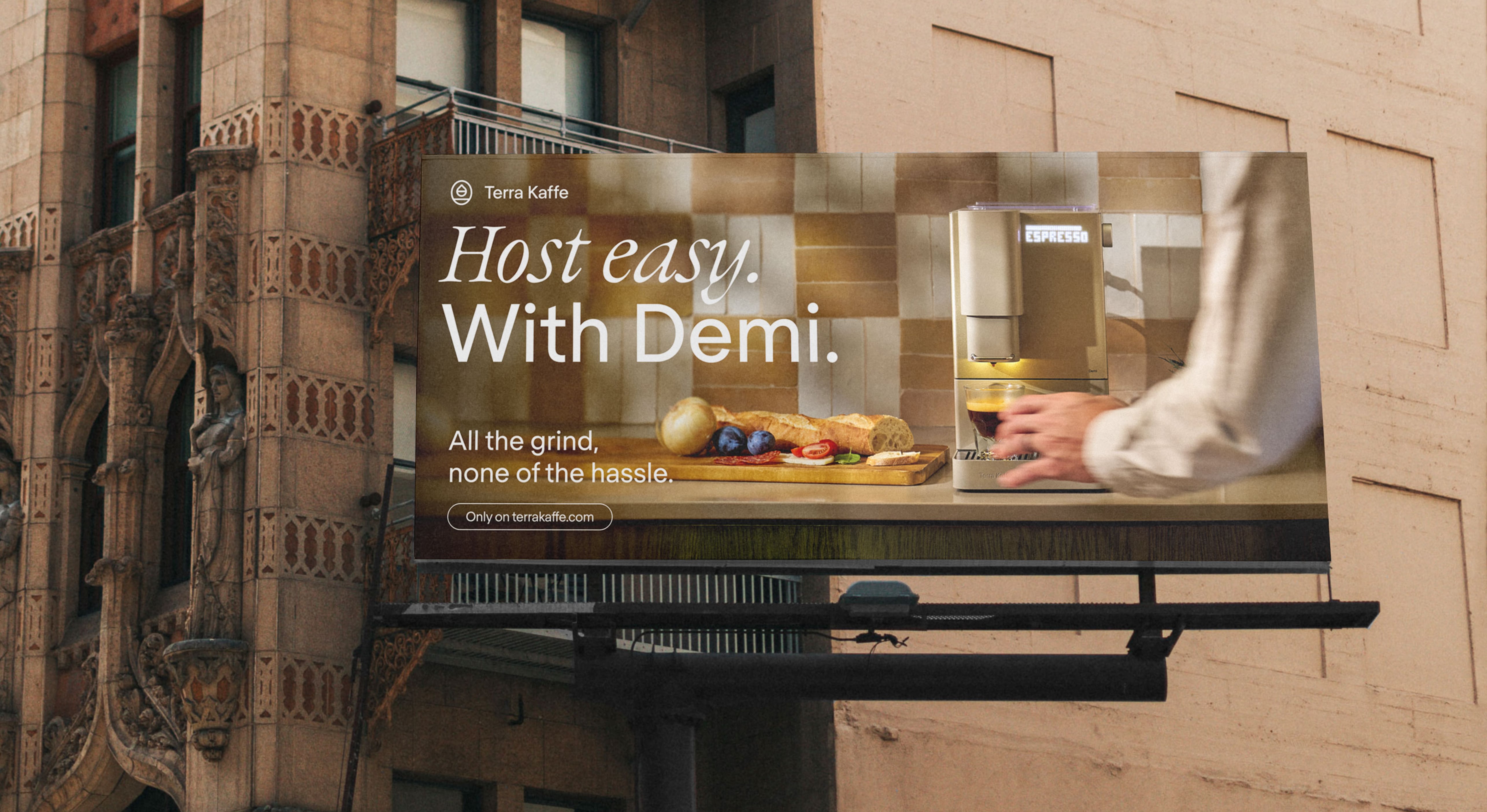 Terra Kaffe Demi campaign billboard